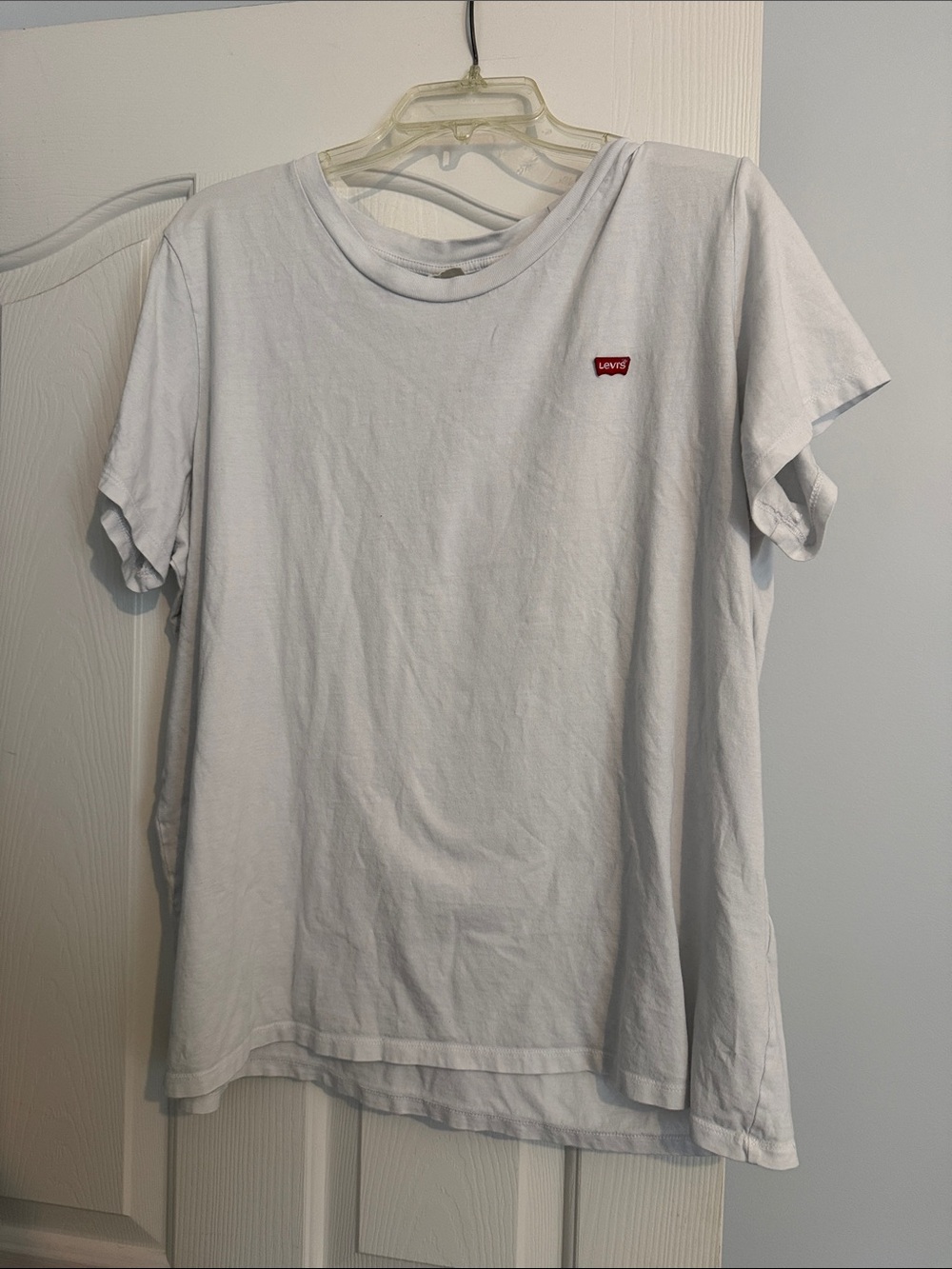 Levi's White Kids Short Sleeve Tee with Red Logo